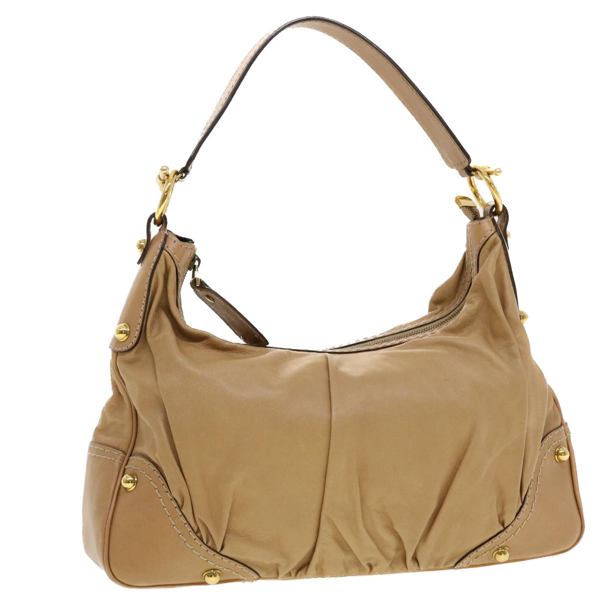 GUCCI Shoulder Bag Leather Brown 204991 am4195