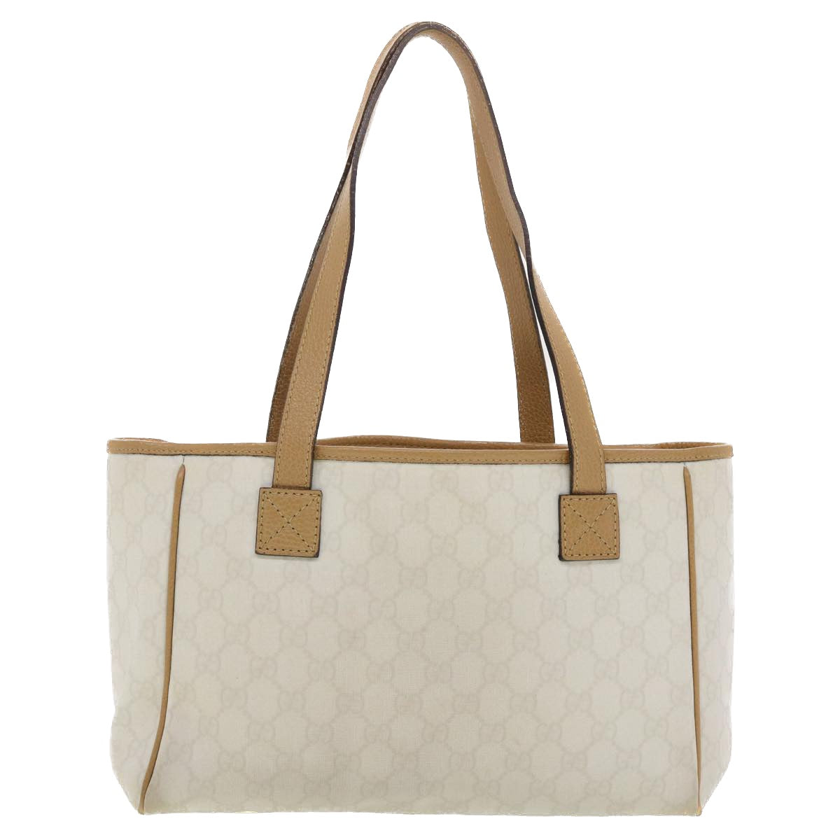 GUCCI GG Canvas Shoulder Bag PVC Leather White 26422 am4201