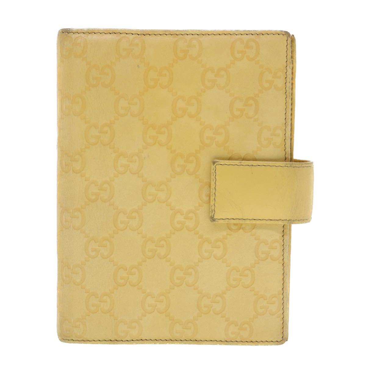 GUCCI Gucci Shima GG Day Planner Cover Leather Yellow 115241 am4214