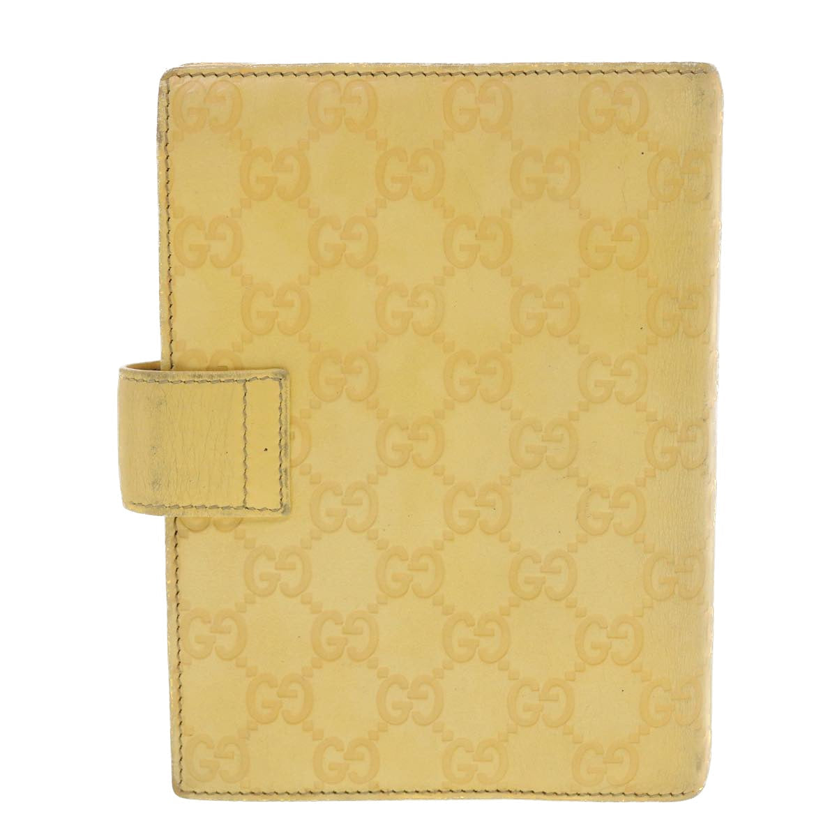 GUCCI Gucci Shima GG Day Planner Cover Leather Yellow 115241 am4214