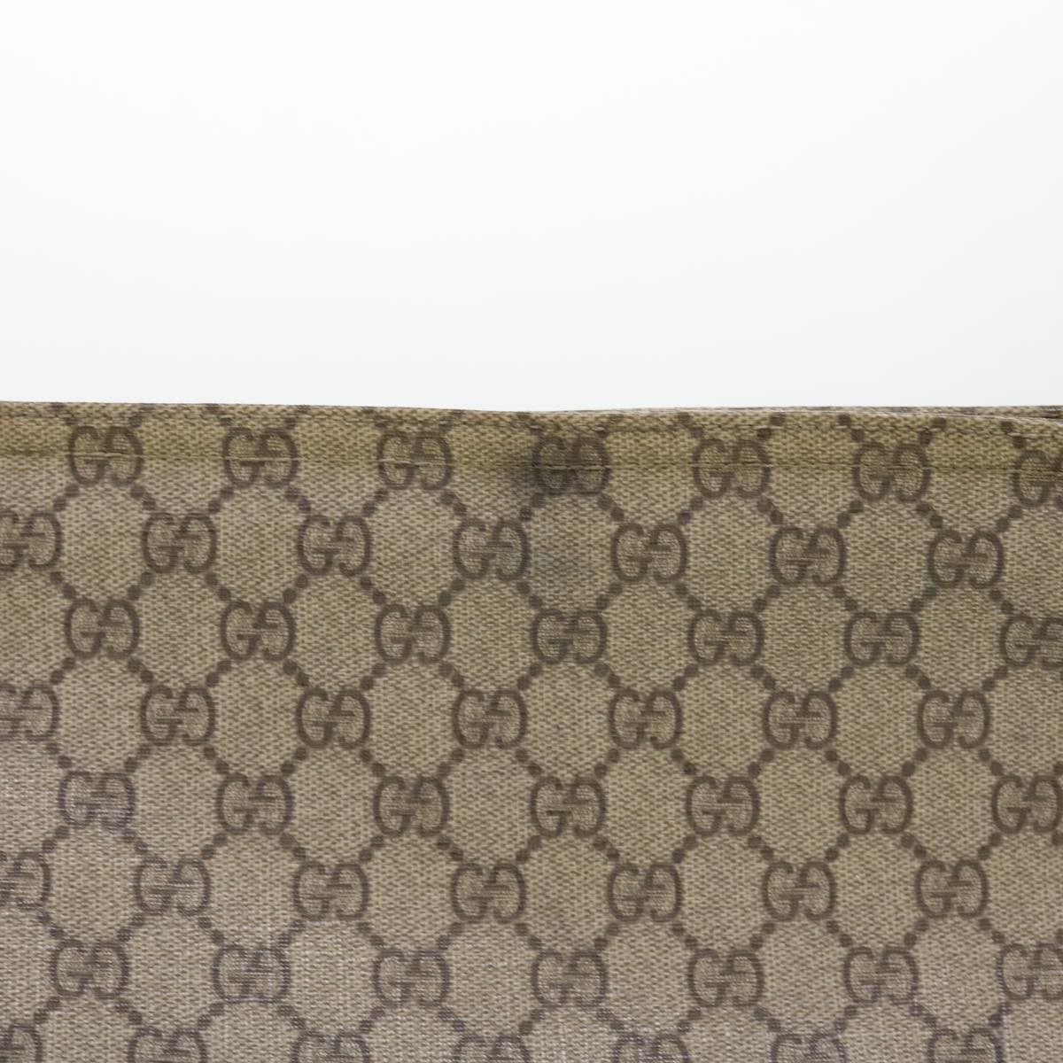 GUCCI GG Canvas Shoulder Bag PVC Leather Beige 201446 am4260