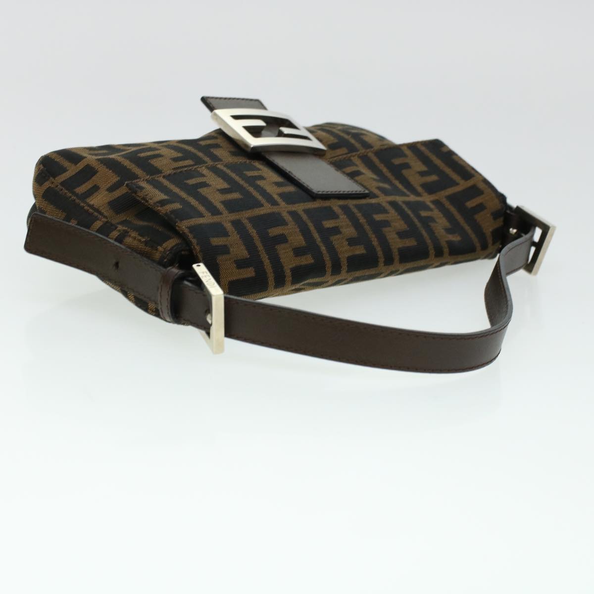 FENDI Zucca Canvas Mamma Baguette Shoulder Bag Brown 2321.26424 am4274