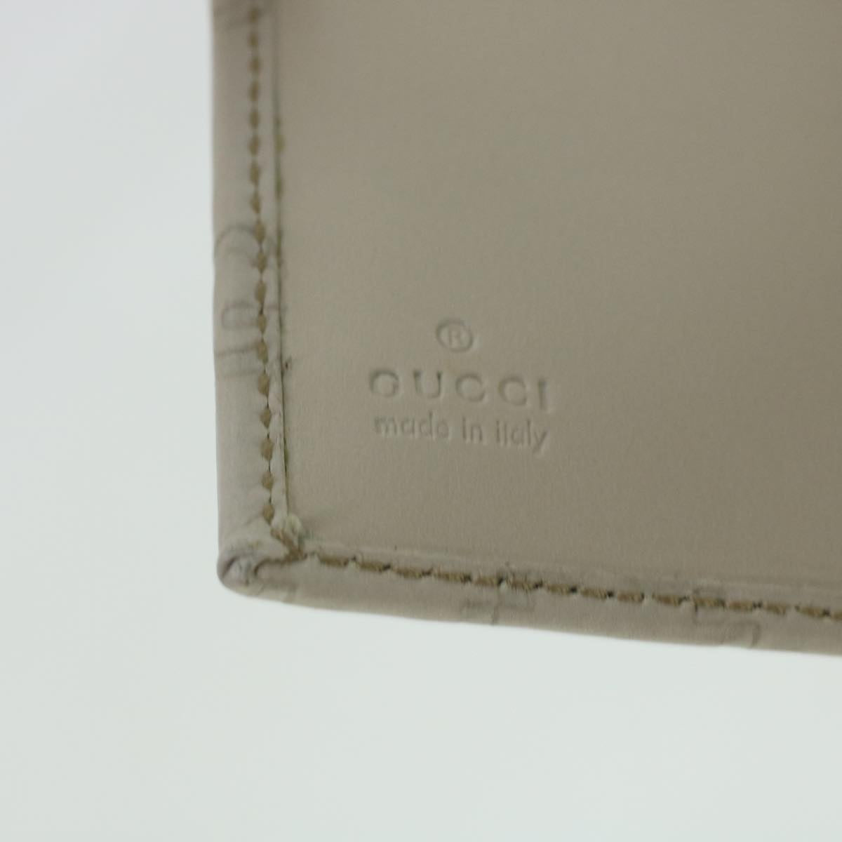 GUCCI GG Canvas Day Planner Cover Leather White 115240 am4294