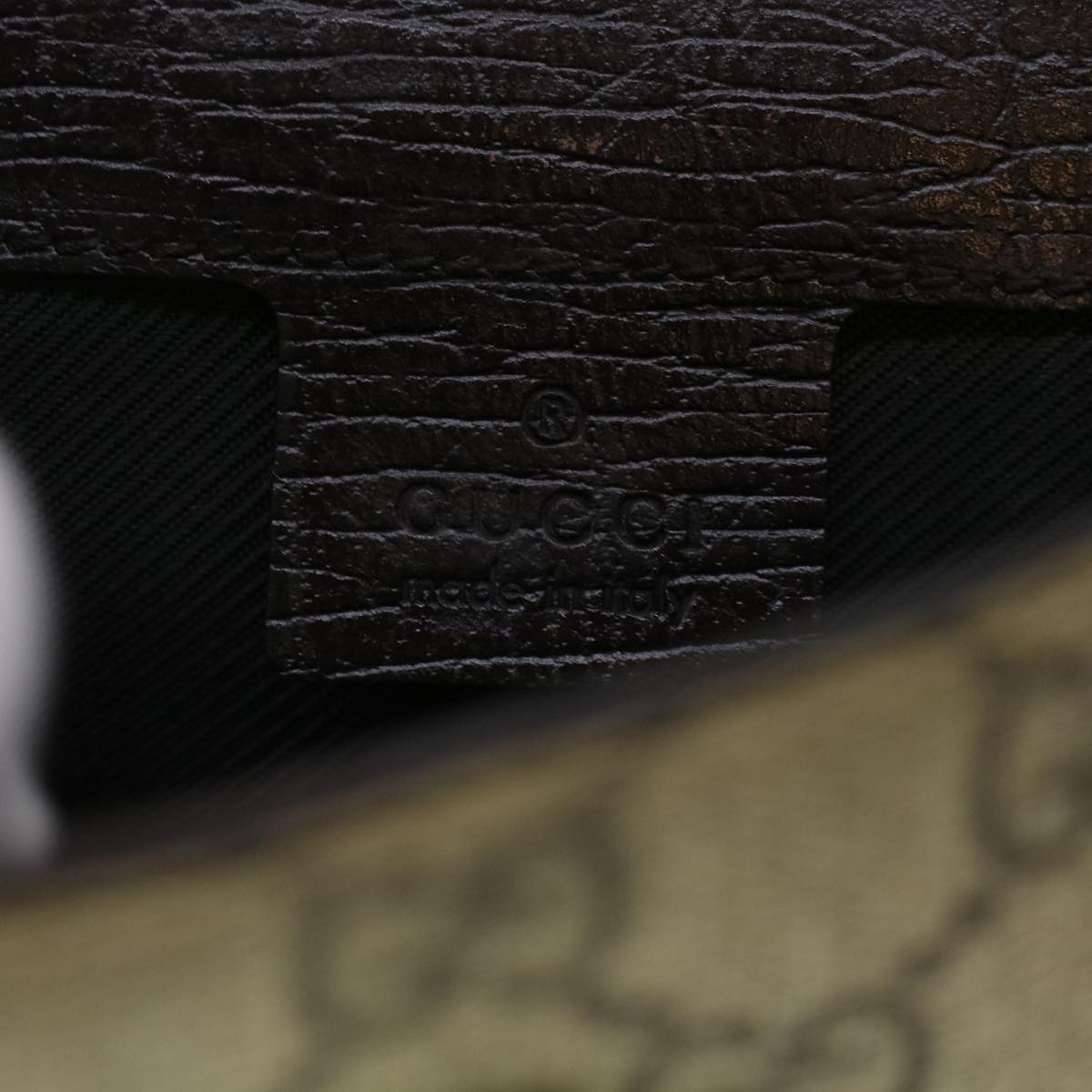 GUCCI GG Canvas Waist Bag PVC Leather Beige 137376 am4371