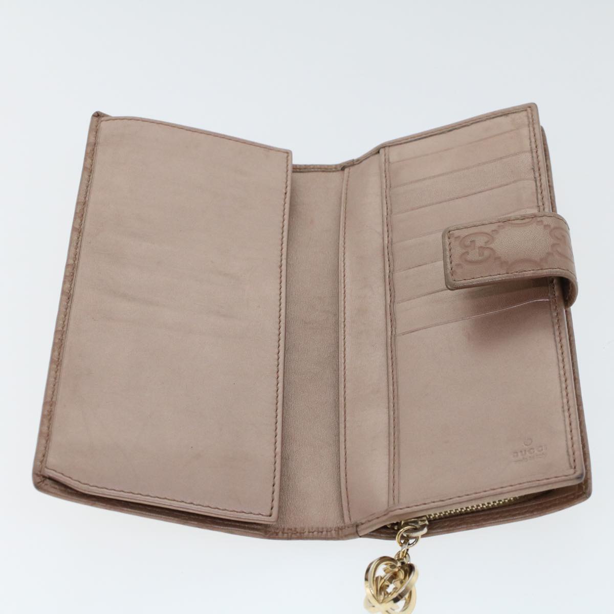 GUCCI GG Canvas Guccissima Long Wallet Pink 233024 am4373