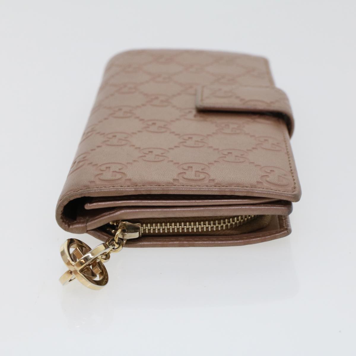 GUCCI GG Canvas Guccissima Long Wallet Pink 233024 am4373