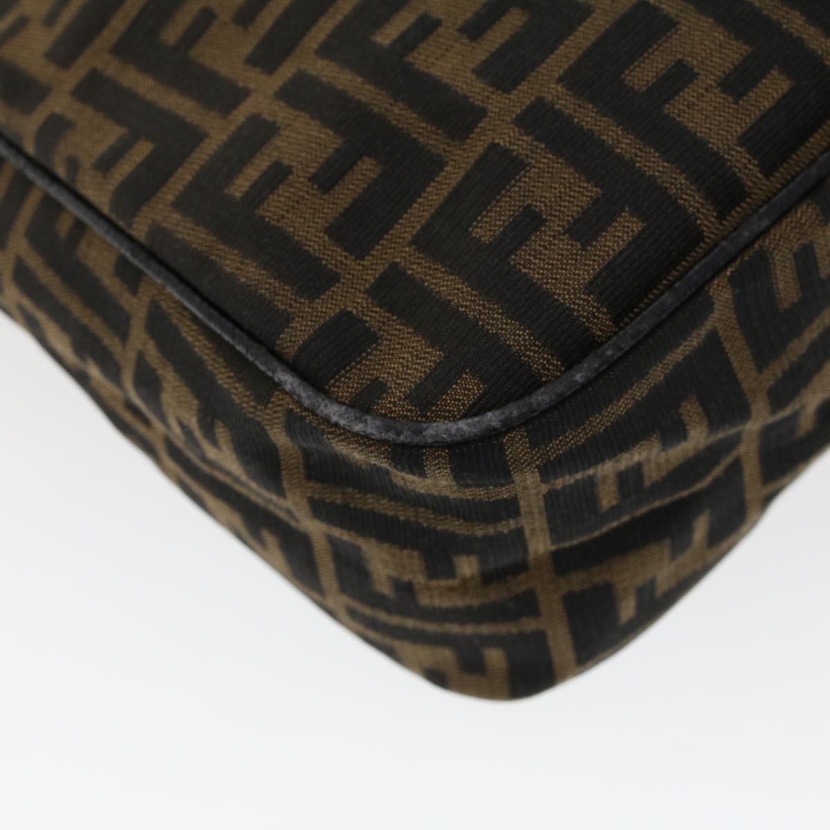 FENDI Zucca Canvas Shoulder Bag Brown am4375
