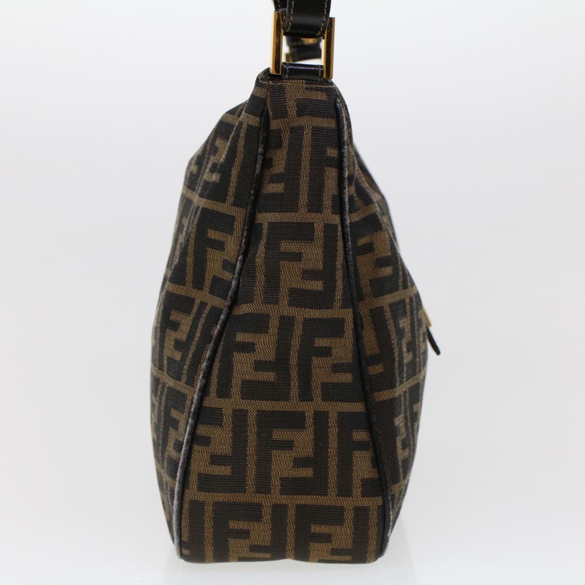 FENDI Zucca Canvas Shoulder Bag Brown am4375
