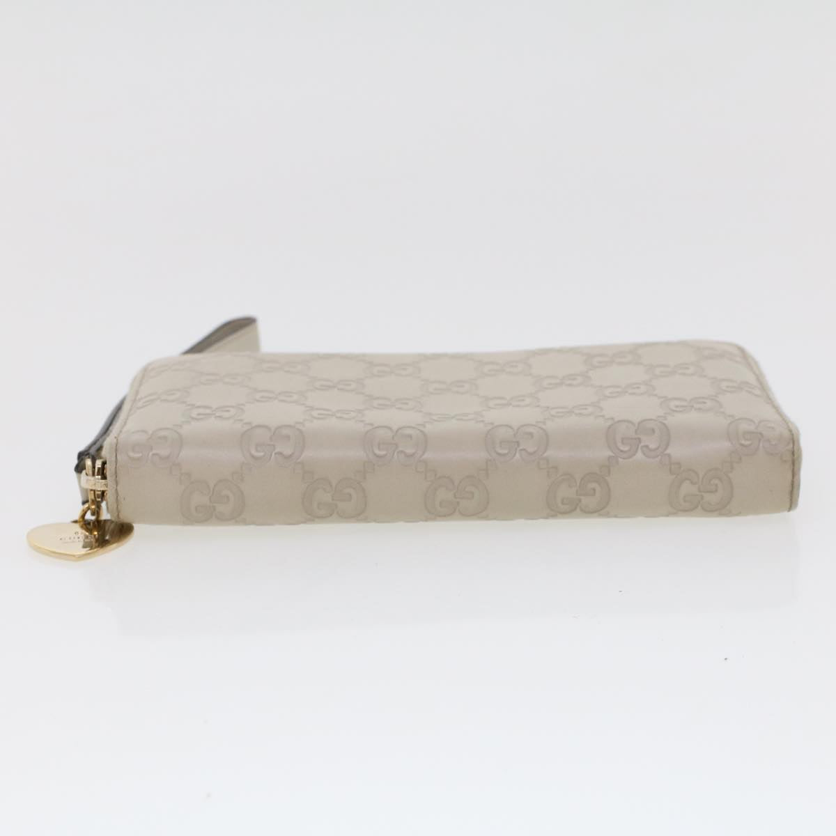 GUCCI GG Canvas Guccissima Long Wallet White 245914 am4402