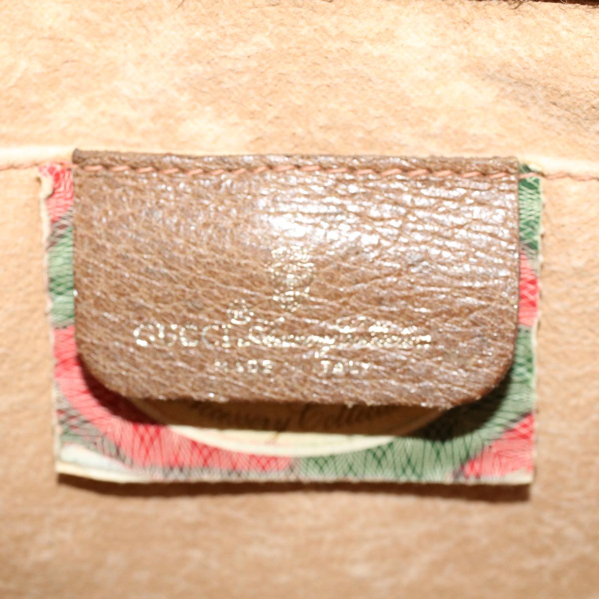 GUCCI GG Canvas Web Sherry Line Clutch Bag Beige Red Green 89.01.033 am4410