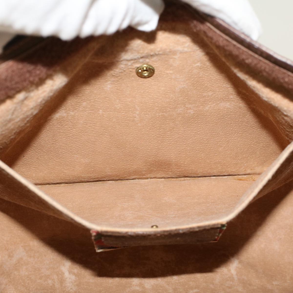 GUCCI GG Canvas Web Sherry Line Clutch Bag Beige Red Green 89.01.033 am4410