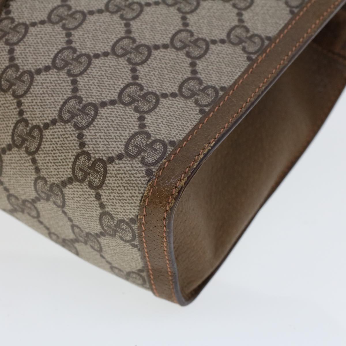 GUCCI GG Canvas Web Sherry Line Clutch Bag Beige Red Green 89.01.033 am4410