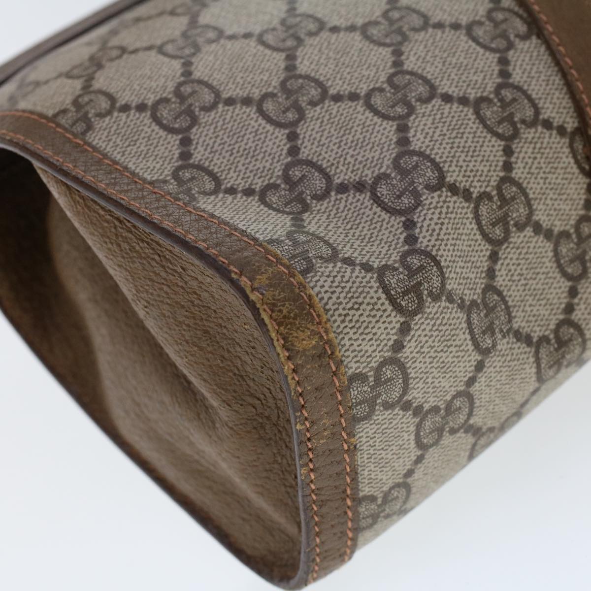 GUCCI GG Canvas Web Sherry Line Clutch Bag Beige Red Green 89.01.033 am4410