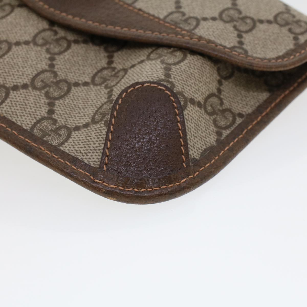 GUCCI GG Canvas Web Sherry Line Pouch Beige Red Green 89.01.021 am4415
