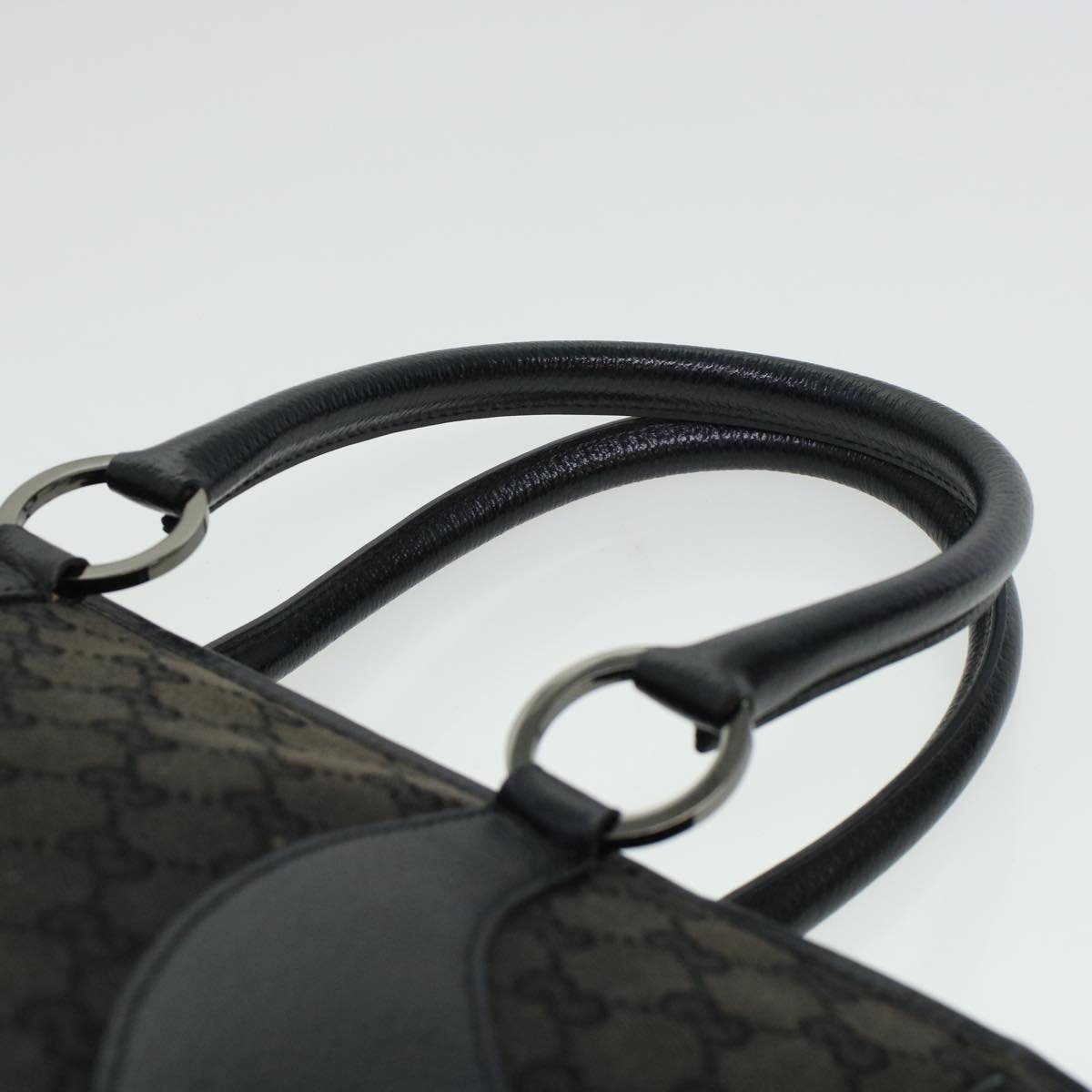 GUCCI GG Canvas Shoulder Hand Bag 2Set Black am4437