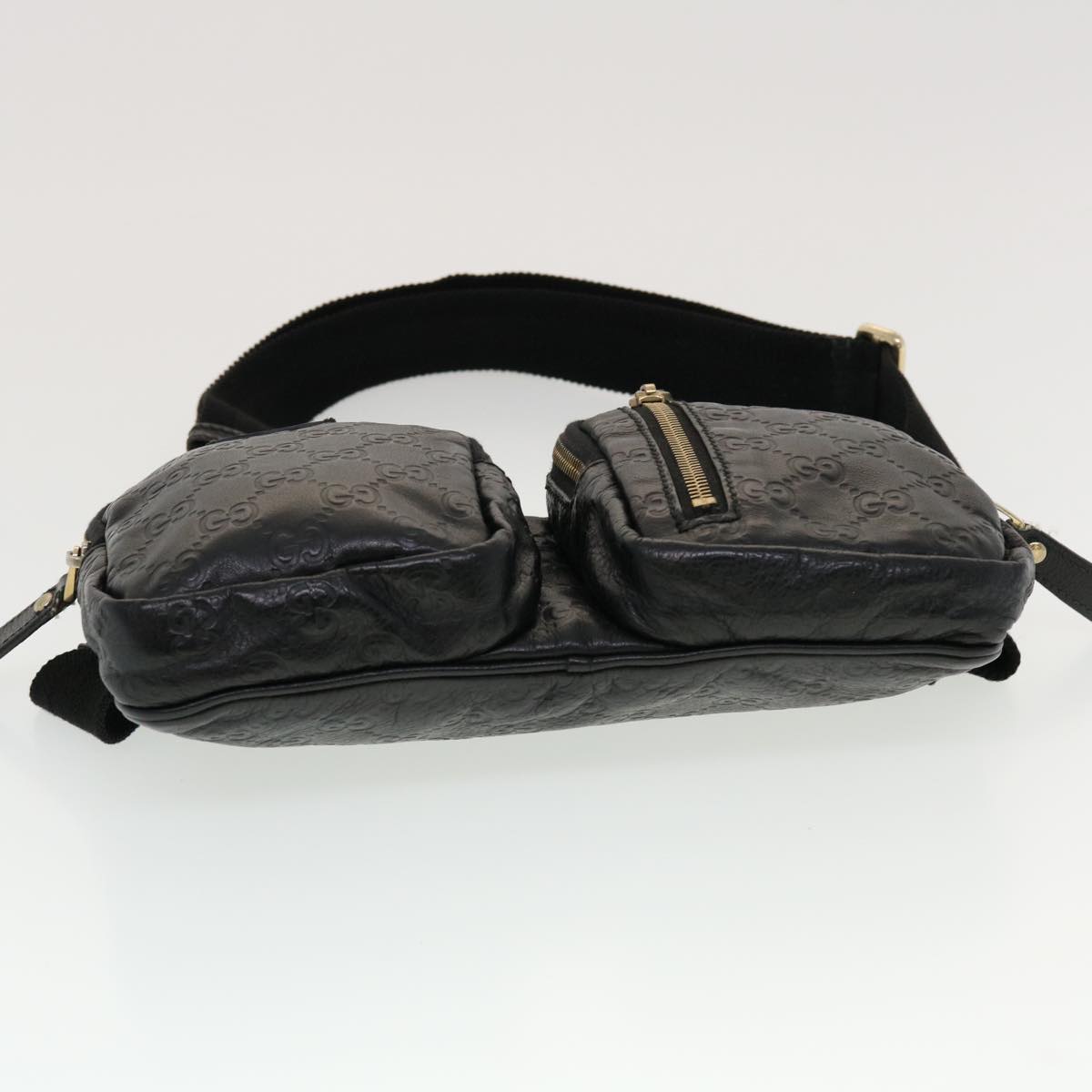 GUCCI GG Canvas Guccissima Waist bag Black 246417 am4450