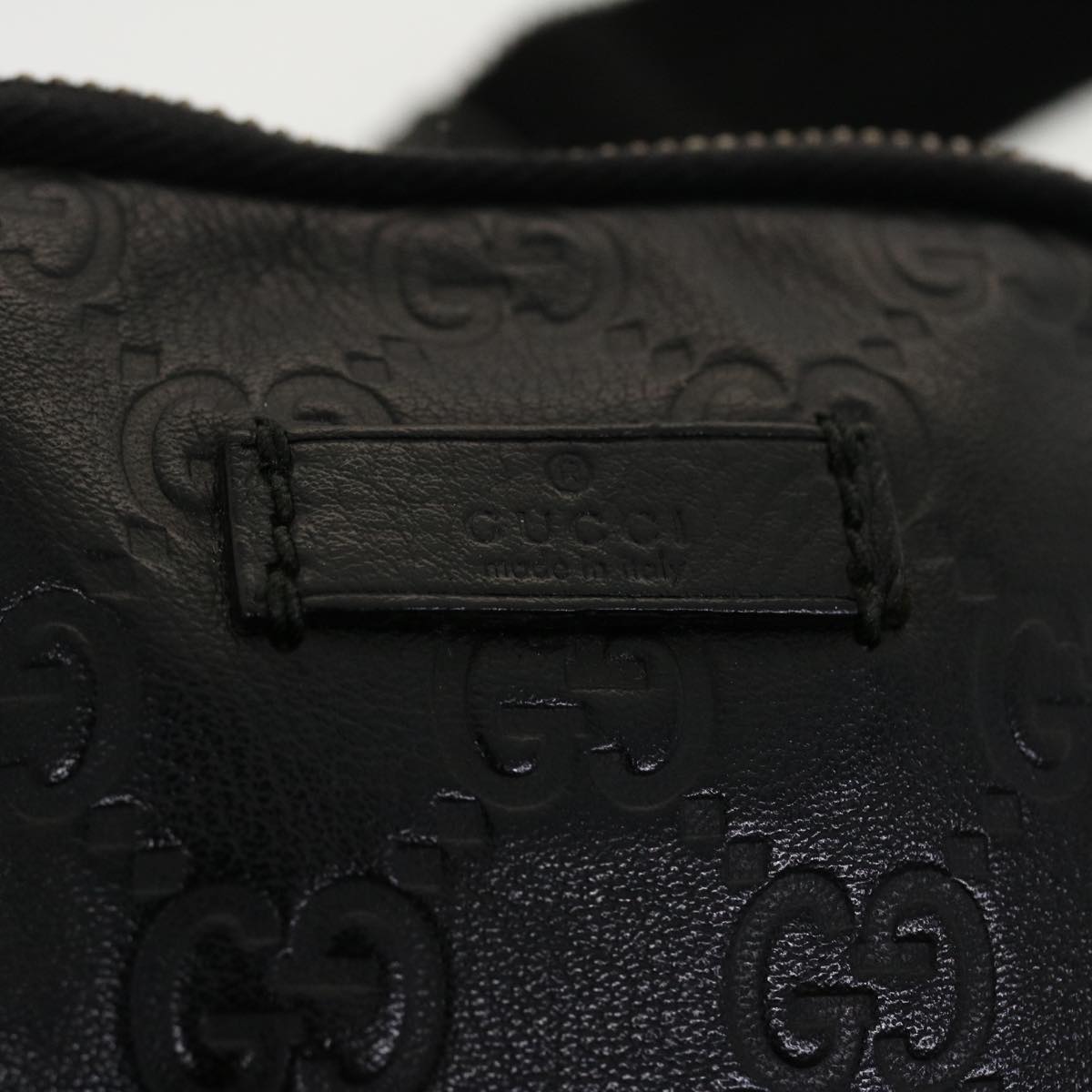 GUCCI GG Canvas Guccissima Waist bag Black 246417 am4450