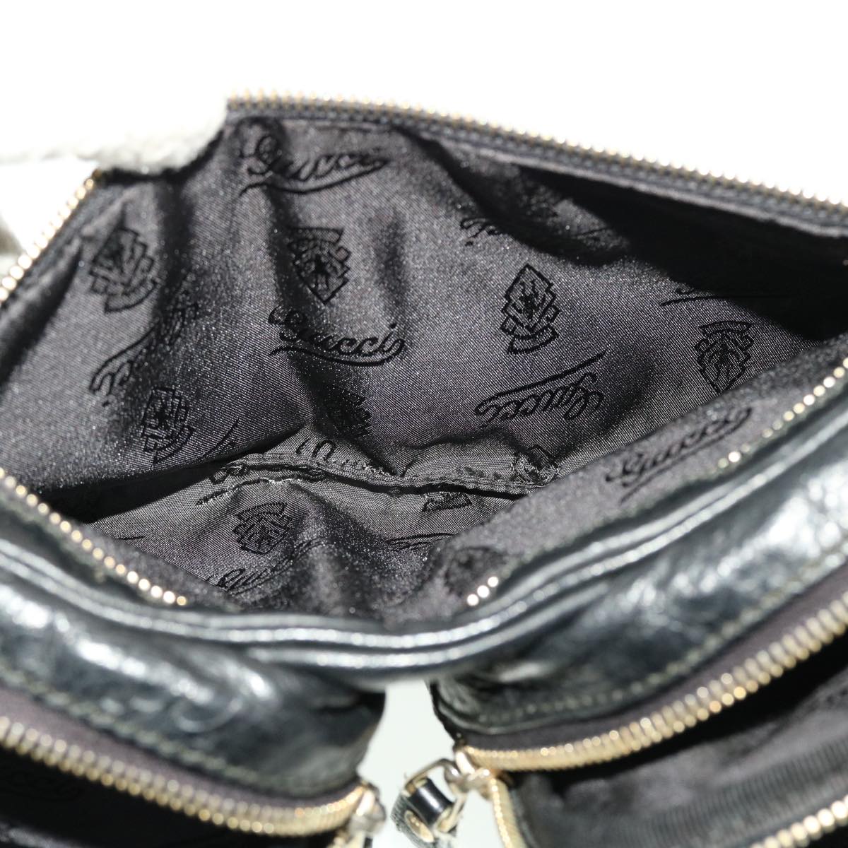 GUCCI GG Canvas Guccissima Waist bag Black 246417 am4450