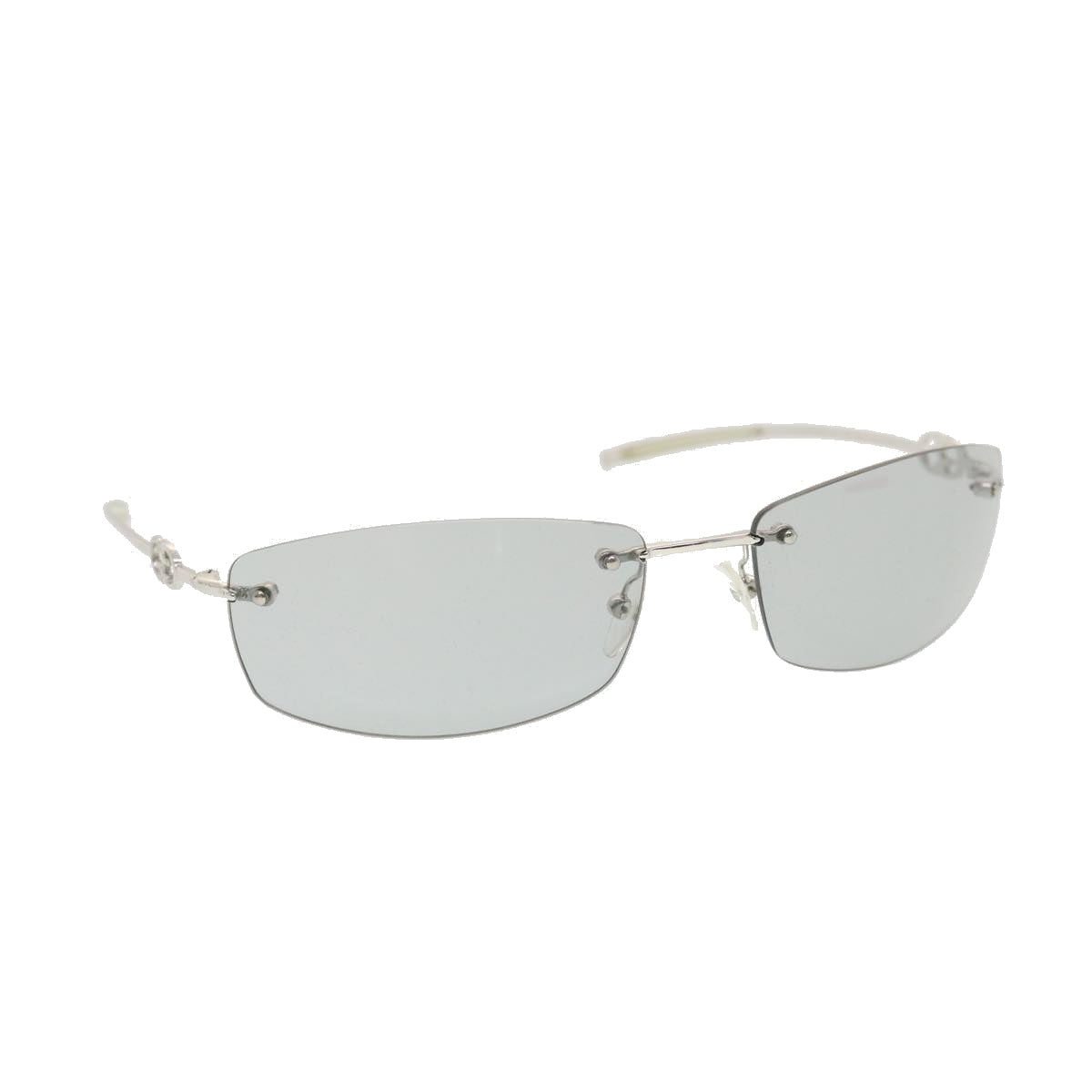 GUCCI Sunglasses Plastic Metal Silver am4456