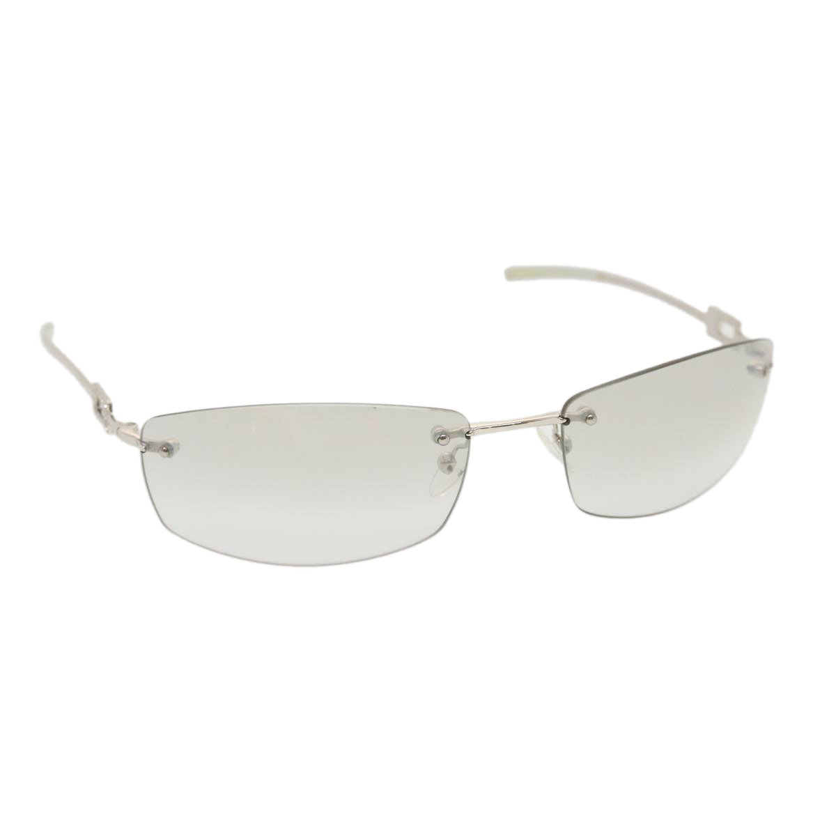 GUCCI Sunglasses Plastic Metal Silver am4458