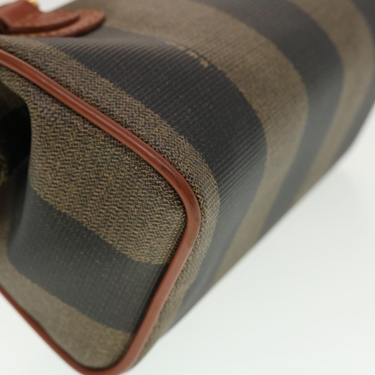 FENDI Pecan Canvas Mini Hand Bag Brown Black am4474