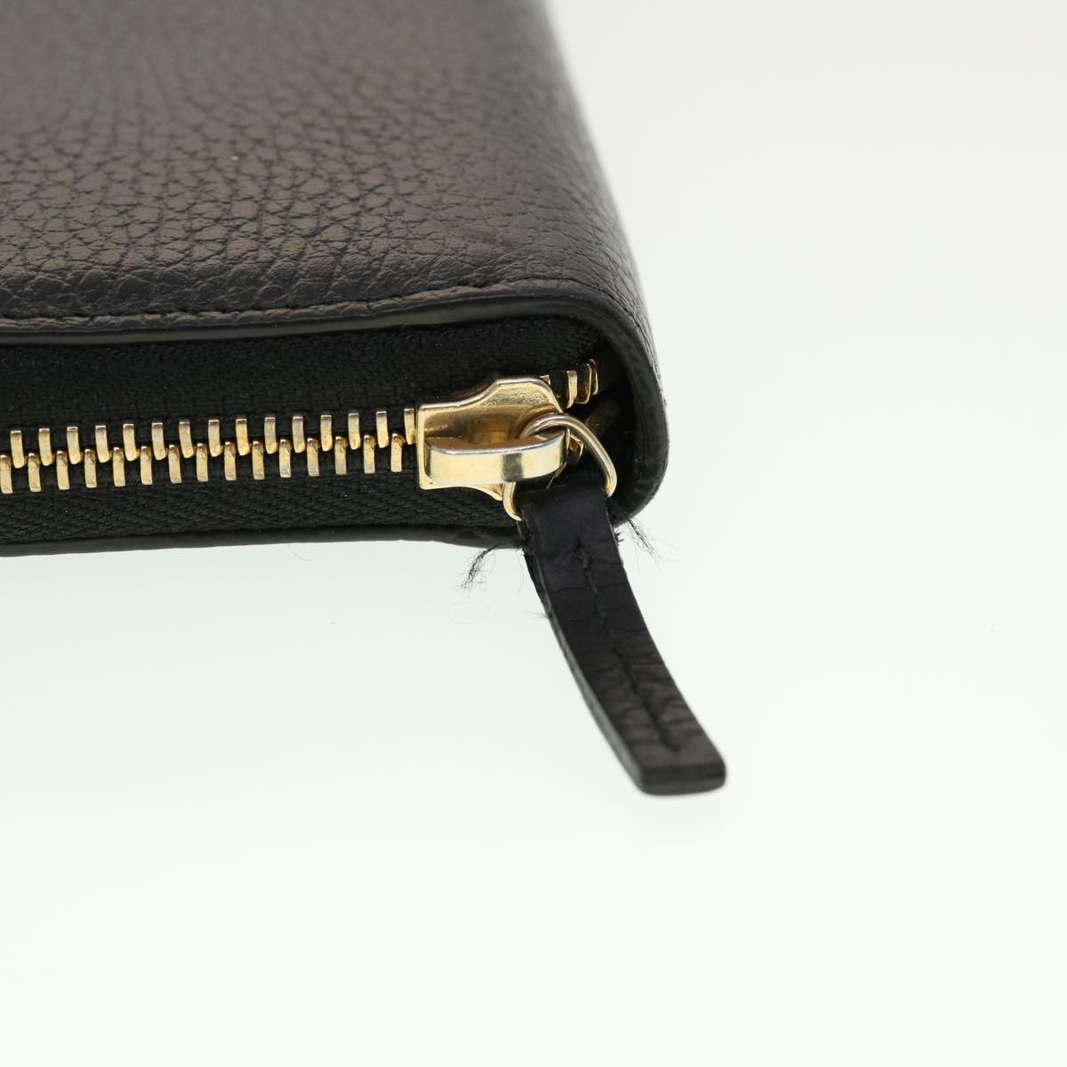 GUCCI Interlocking Long Wallet Leather Black am4502
