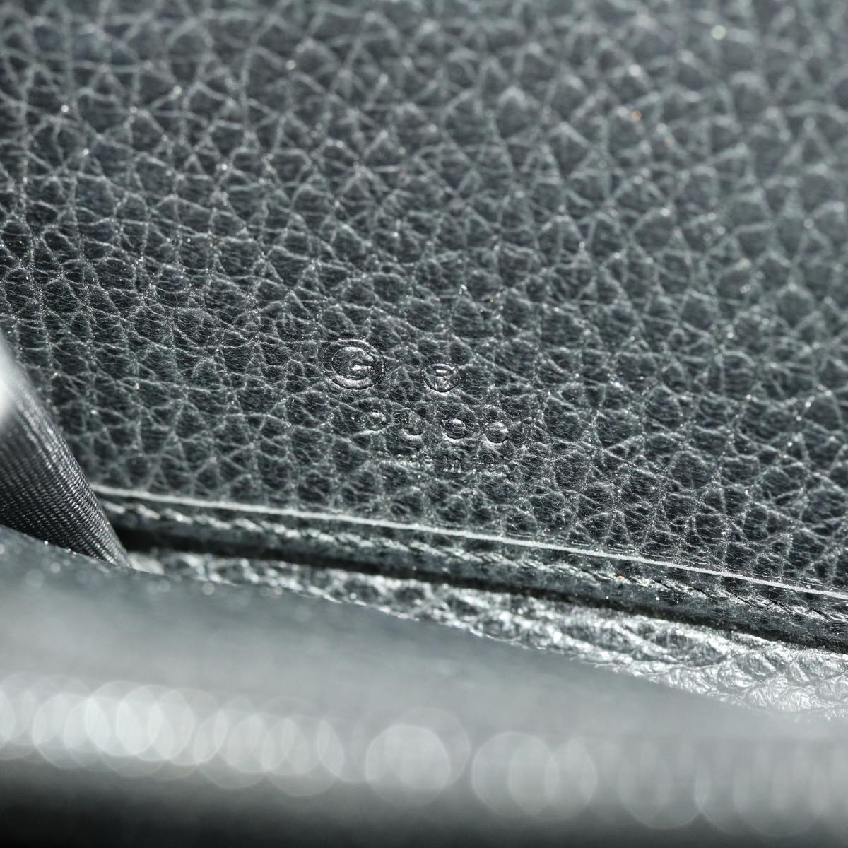 GUCCI Interlocking Long Wallet Leather Black am4502