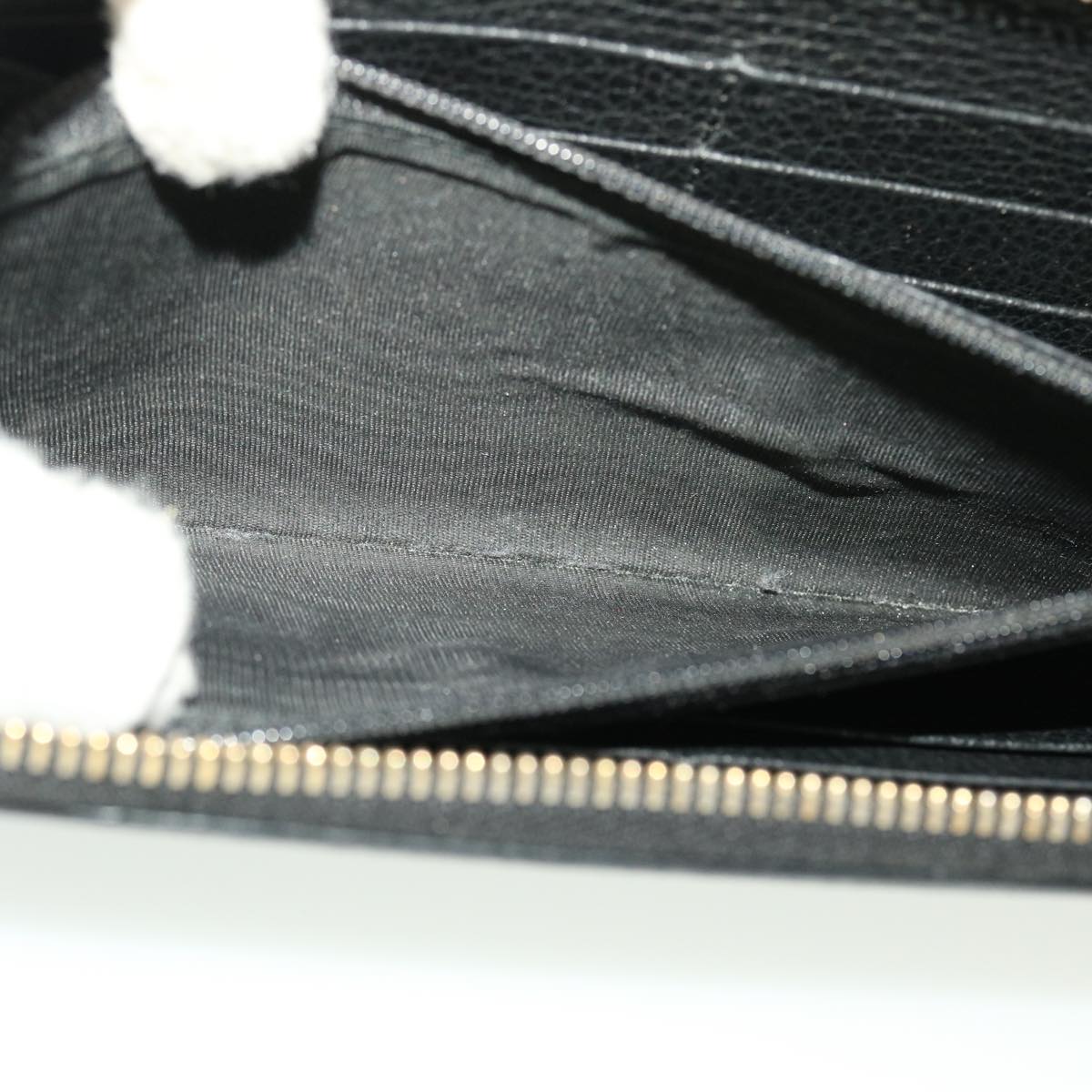 GUCCI Interlocking Long Wallet Leather Black am4502