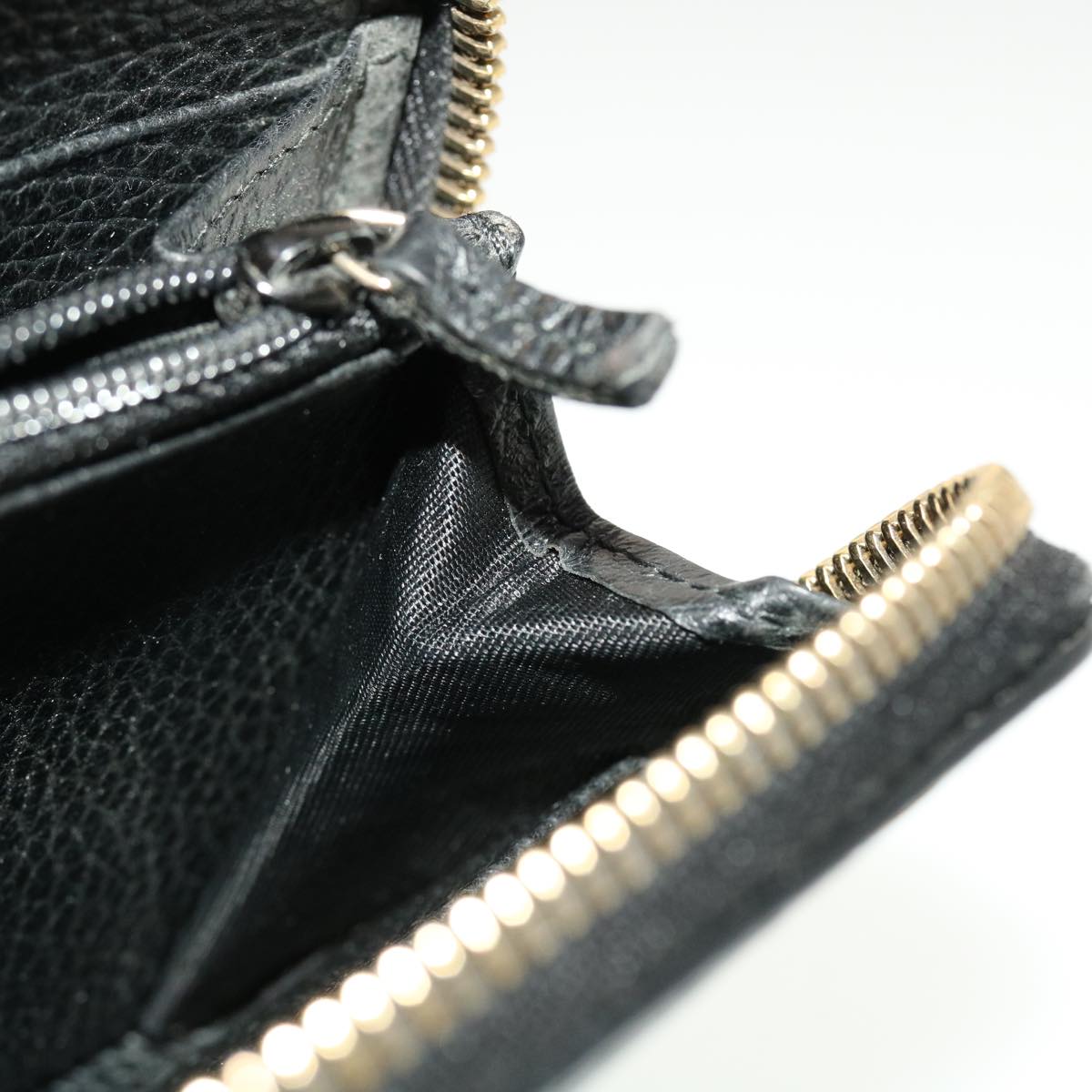 GUCCI Interlocking Long Wallet Leather Black am4502