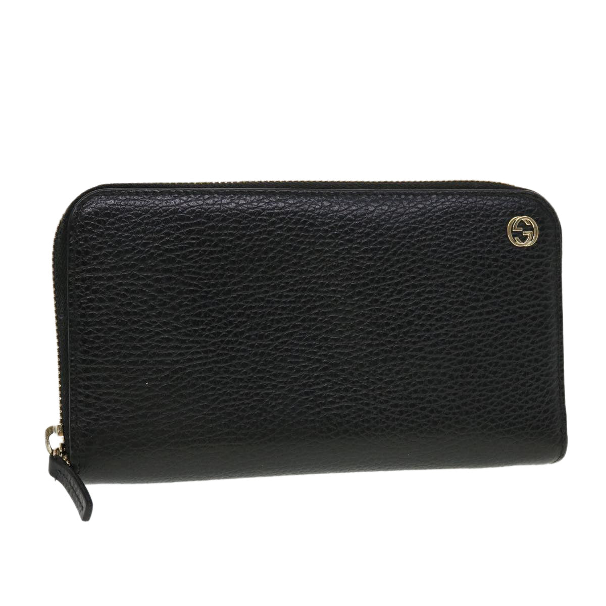 GUCCI Interlocking Long Wallet Leather Black am4502
