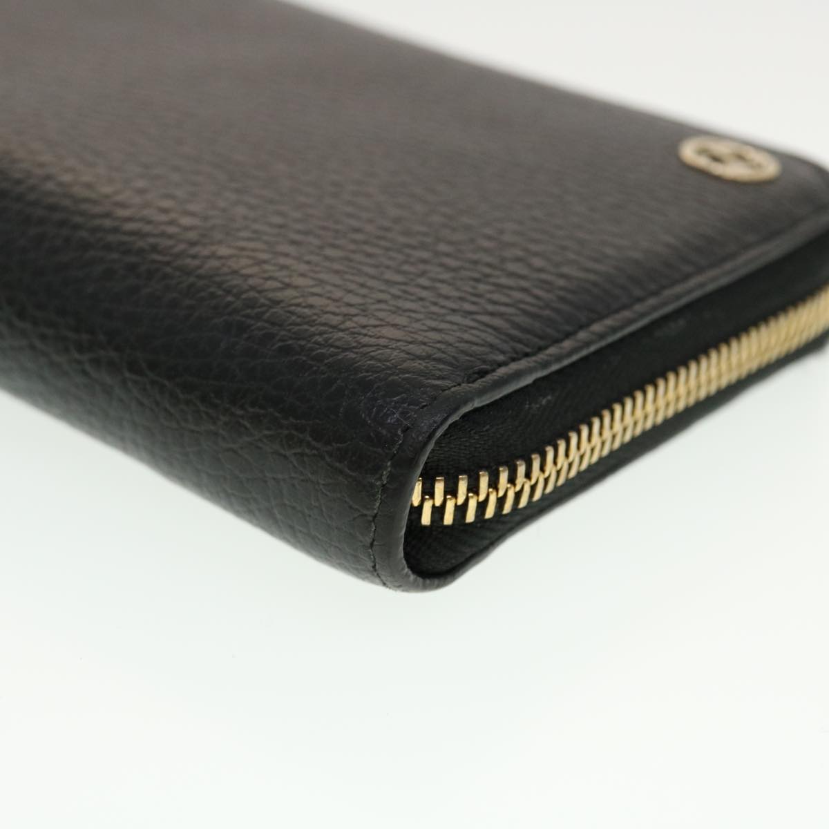 GUCCI Interlocking Long Wallet Leather Black am4502