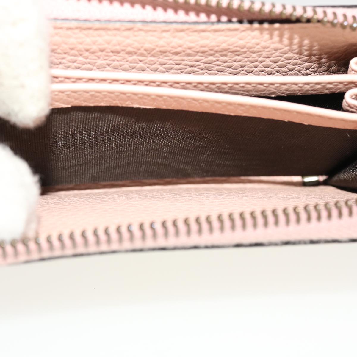 GUCCI Animalie Card Case Leather Pink 546590 am4503