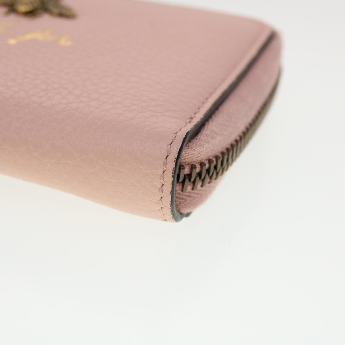 GUCCI Animalie Card Case Leather Pink 546590 am4503