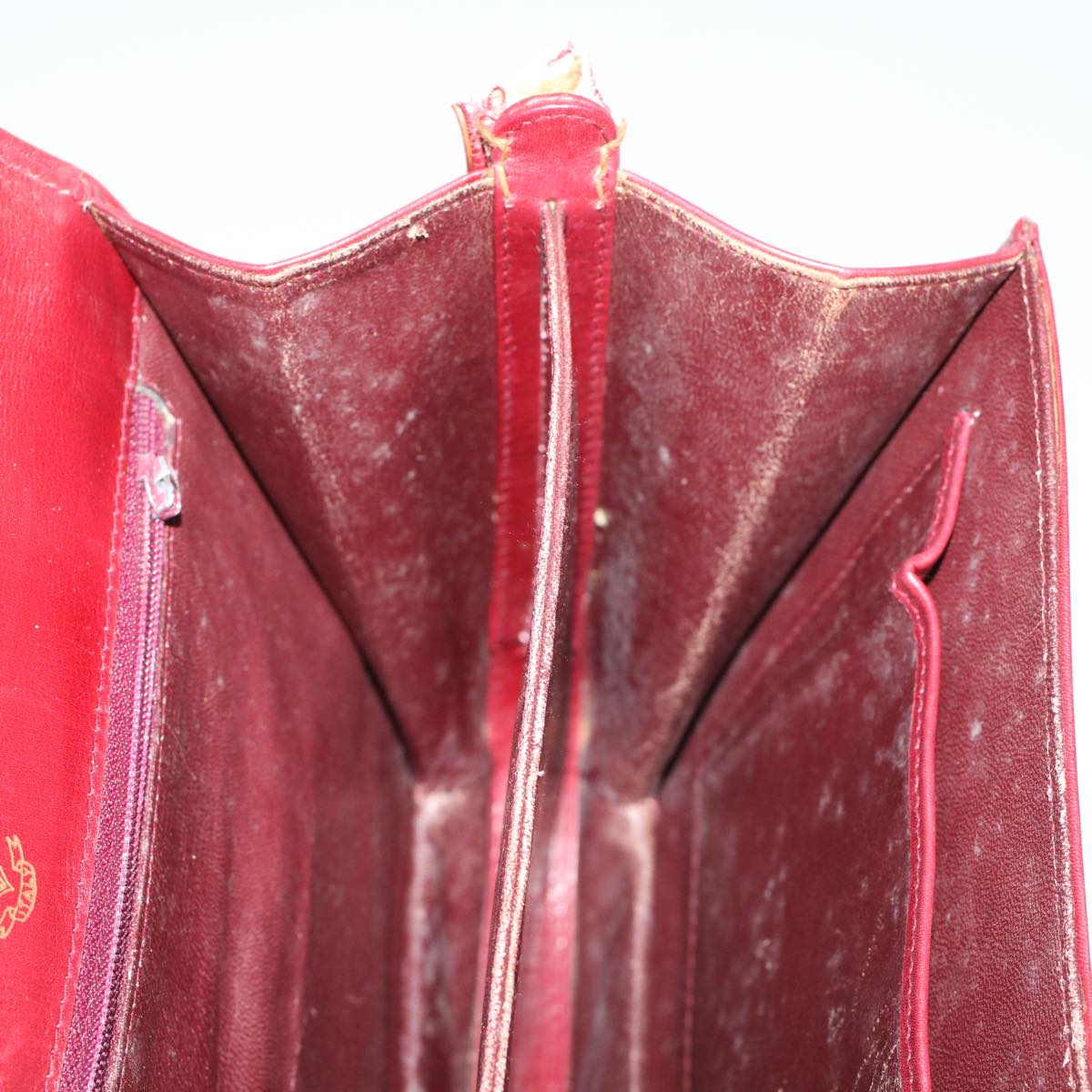 GUCCI Shoulder Bag Leather Red am4554