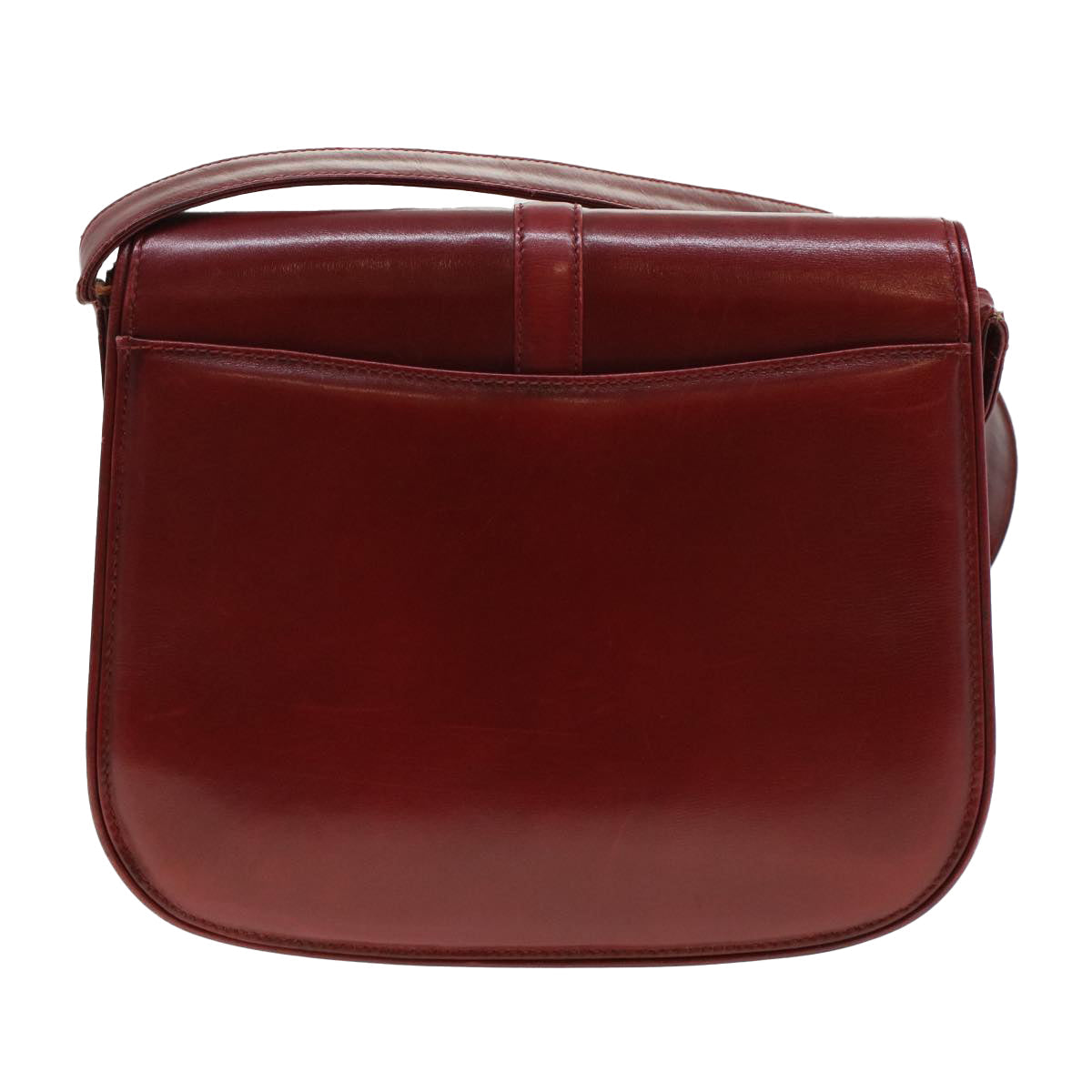 GUCCI Shoulder Bag Leather Red am4554