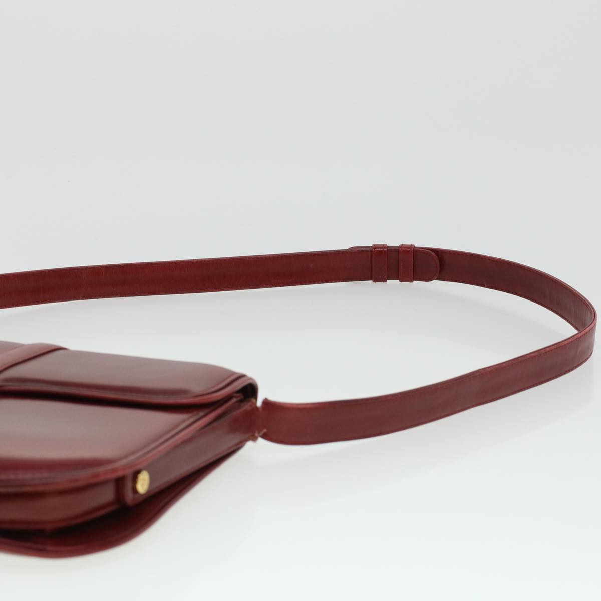 GUCCI Shoulder Bag Leather Red am4554