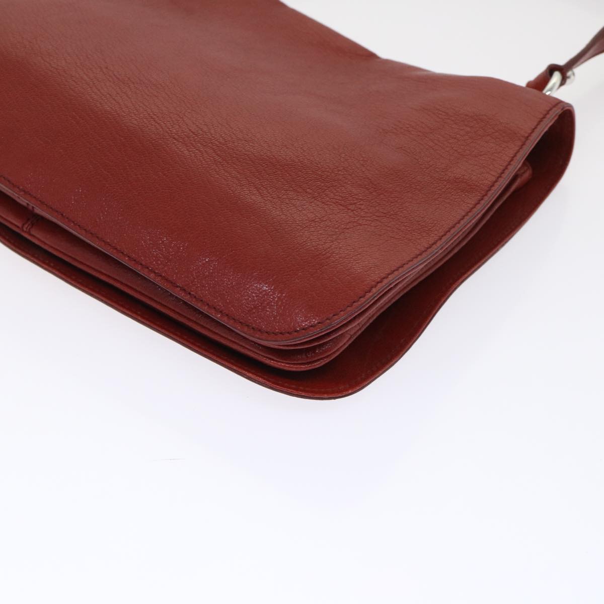 GUCCI Interlocking Shoulder Bag Leather Red 115746 am4584