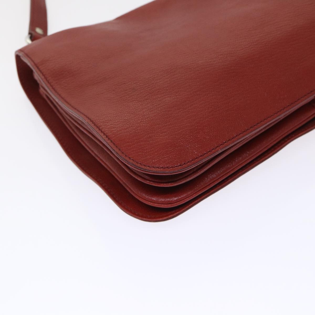 GUCCI Interlocking Shoulder Bag Leather Red 115746 am4584