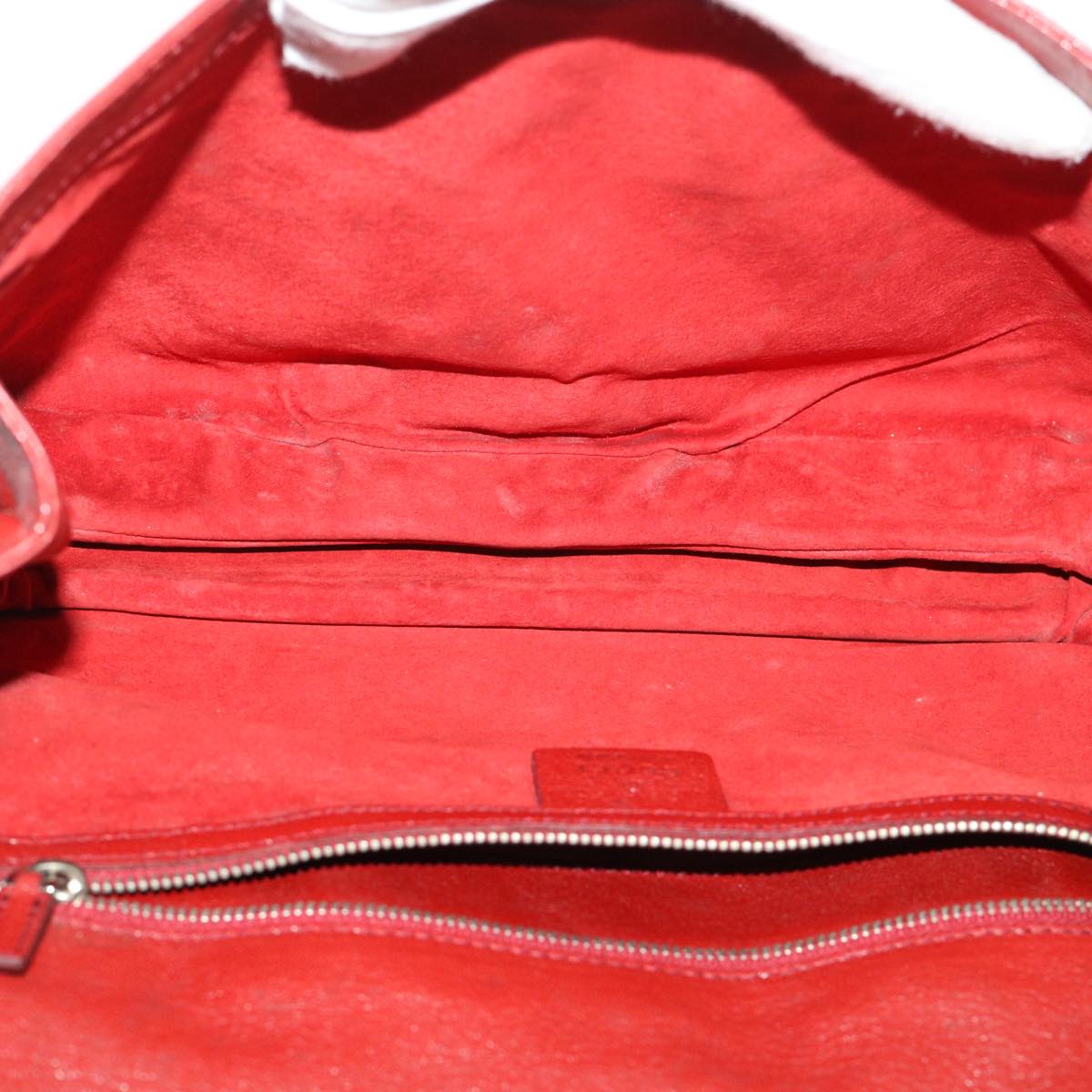 GUCCI Interlocking Shoulder Bag Leather Red 115746 am4584