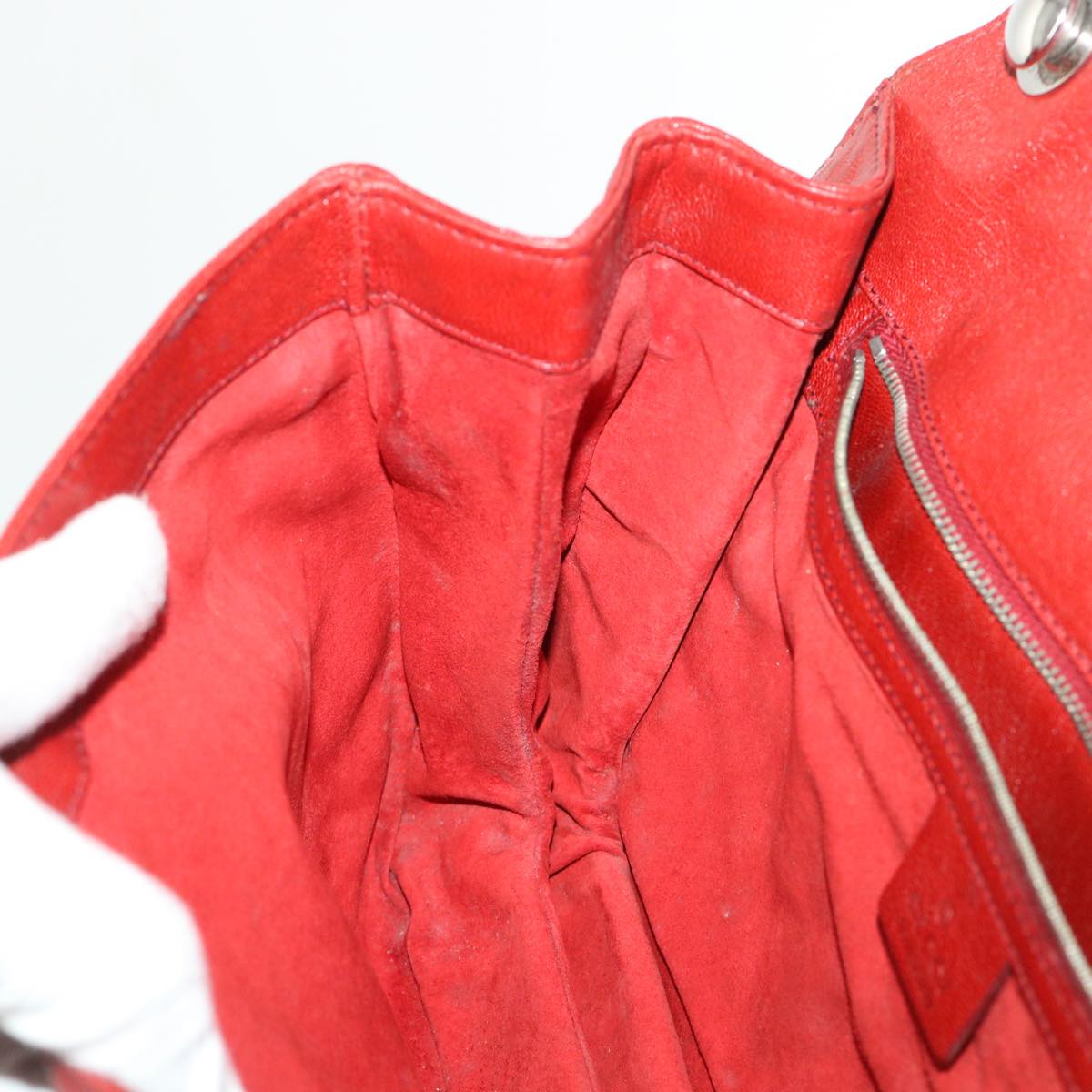 GUCCI Interlocking Shoulder Bag Leather Red 115746 am4584