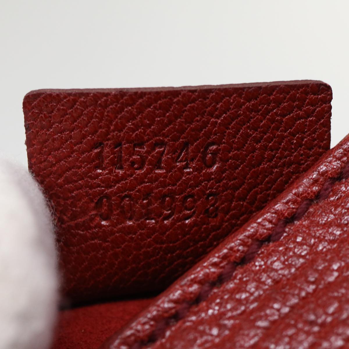 GUCCI Interlocking Shoulder Bag Leather Red 115746 am4584