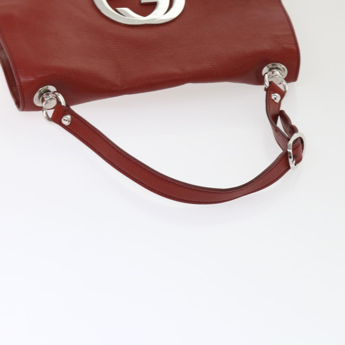 GUCCI Interlocking Shoulder Bag Leather Red 115746 am4584