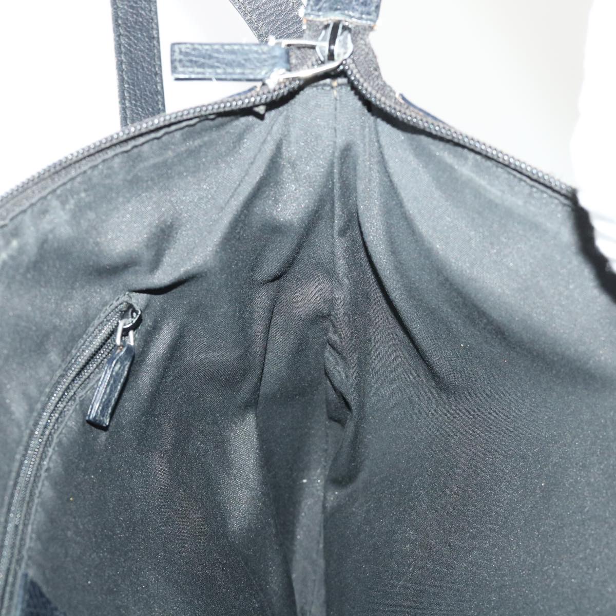 GUCCI GG Canvas Shoulder Bag Leather Black 272380 am4590