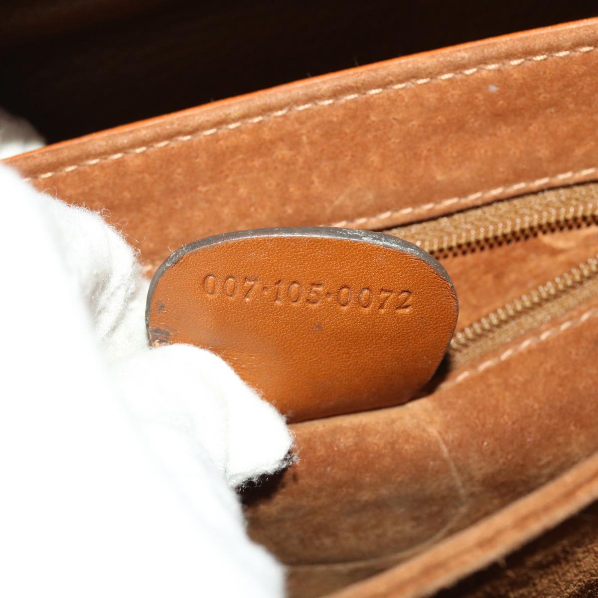 GUCCI Shoulder Bag Leather Brown 007•105•0072 am4599