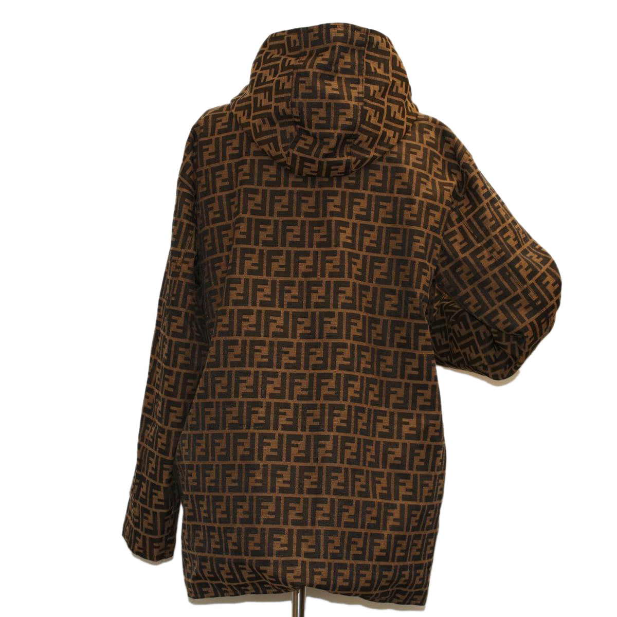 FENDI Zucca Canvas Jacket Black Brown am4620