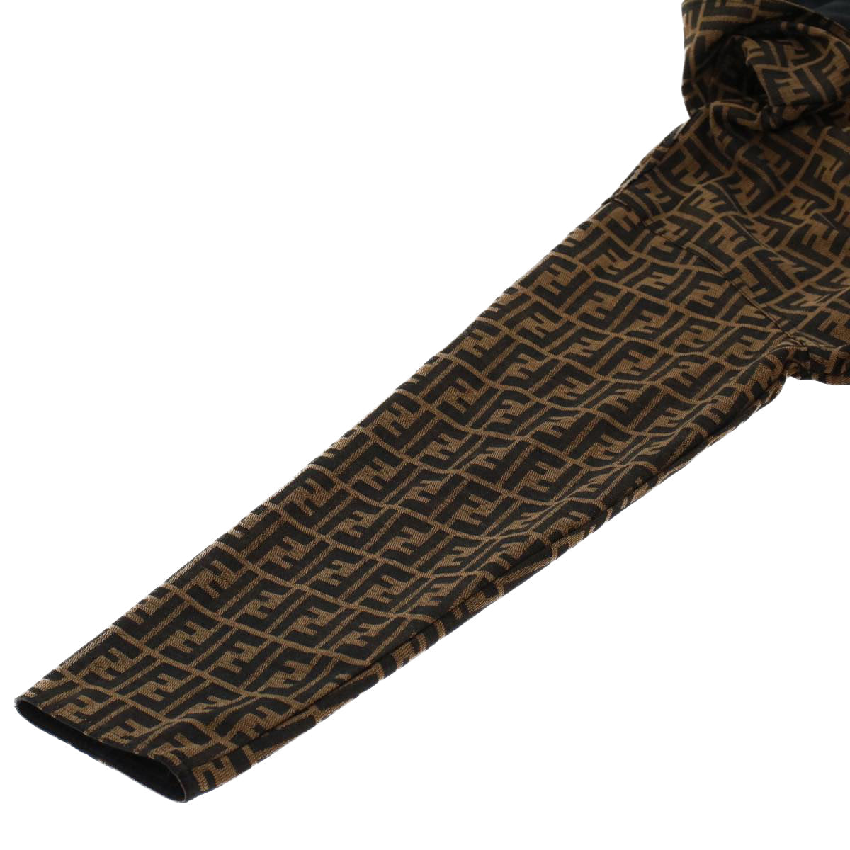 FENDI Zucca Canvas Jacket Black Brown am4620