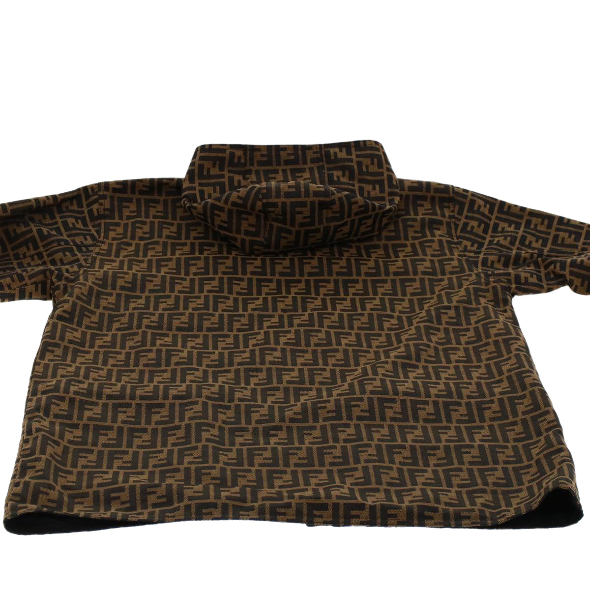 FENDI Zucca Canvas Jacket Black Brown am4620