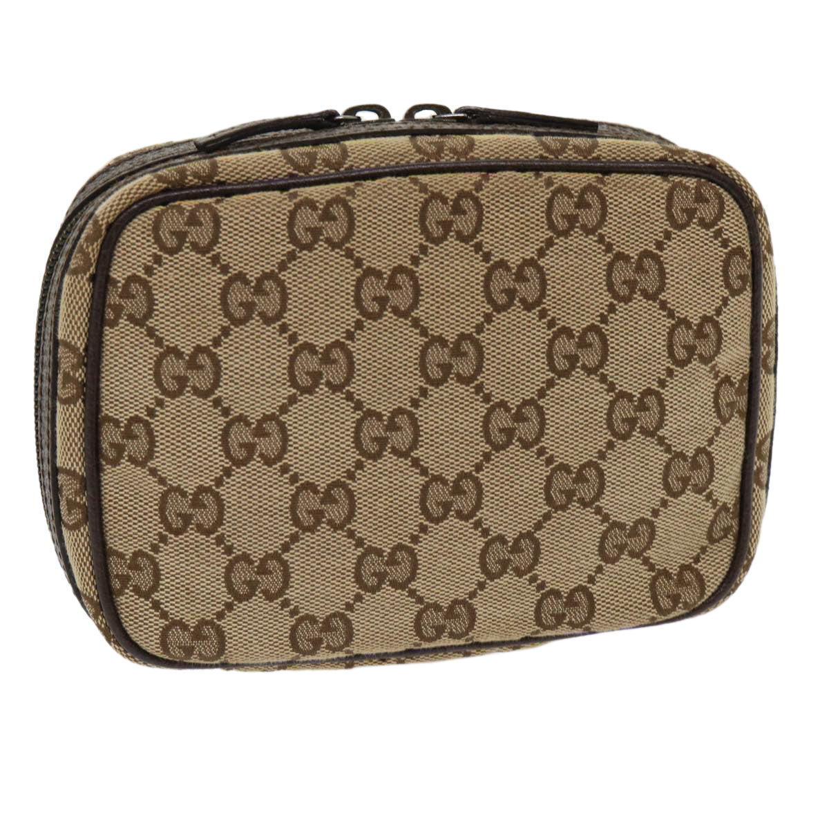 GUCCI GG Canvas Pouch Beige 153129 am4636