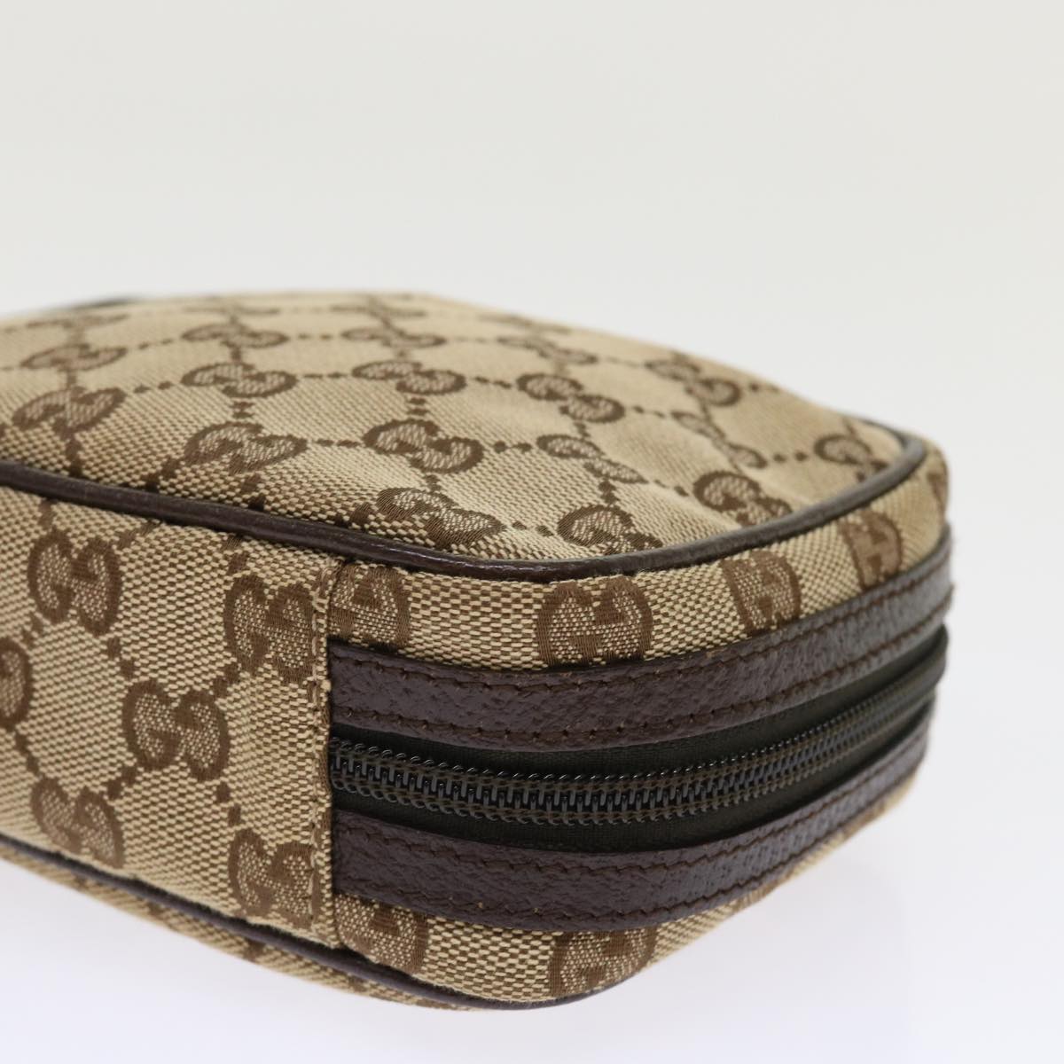 GUCCI GG Canvas Pouch Beige 153129 am4636