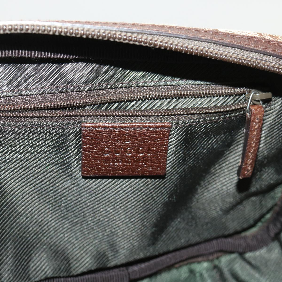 GUCCI GG Canvas Pouch Beige 153129 am4636